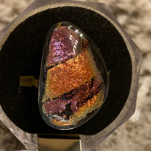 Dichroic Glass Ring - Free-form - Picture 5 of 11